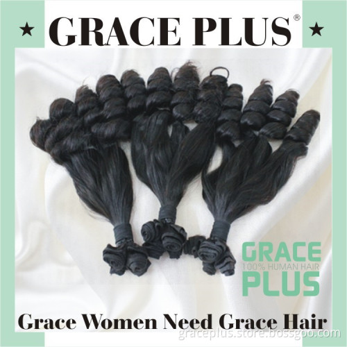 Grace Plus wholesale indian hair in india rose hair products brazilian virgin sexy anty fumi hair double drawn